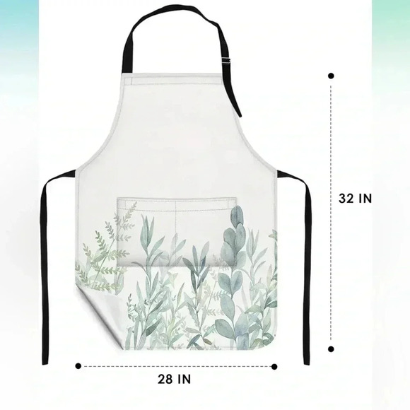 Floral Botanical Leaf Apron - Picture 2 of 3